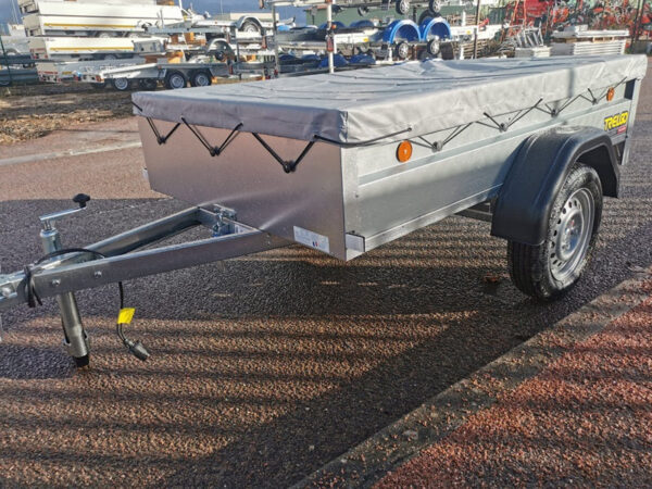 Remolque para equipaje TRELGO con rueda jockey y lona plana