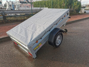 Remolque para equipaje TRELGO con rueda jockey y lona plana