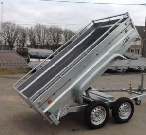 Remolque basculante de alta resistencia Lider, PTAC 1500 kg, ejes dobles con freno nuevos