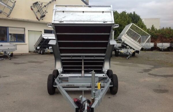 Remolque basculante de alta resistencia Lider, PTAC 1500 kg, ejes dobles con freno nuevos