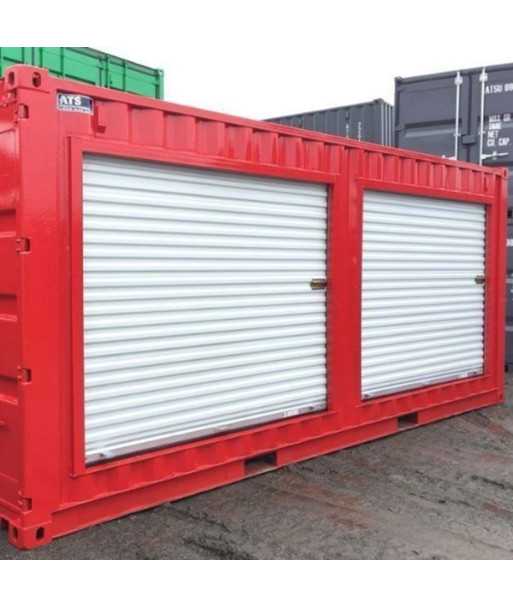 Contenedor de 20 pies con 2 puertas seccionales