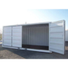 Contenedor blanco de 20 pies con acceso lateral abierto