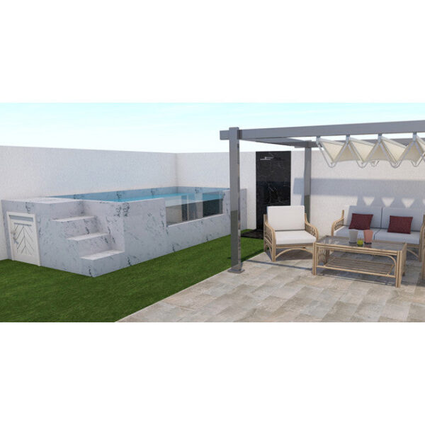 Piscina elevada ILU Pro 230 de acero rígido