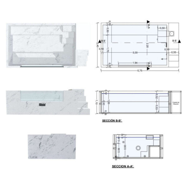 Piscina rígida de acero elevada Ilú Pro 2250