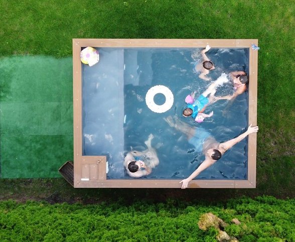 QX Spa modular con bañera de hidromasaje y paquete de confort, 3,0 m x 2,5 m